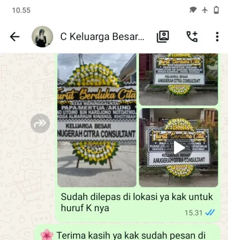 Pengiriman Papan Bunga Duka Jatibening